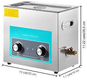 Myjka Ultradźwiękowa Przenośna Sterylizator + Timer 180 W 2