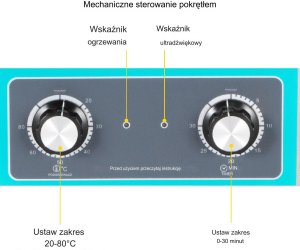 Myjka Ultradźwiękowa Przenośna Sterylizator + Timer 180 W 6