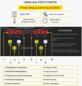 Myjka Ultradźwiękowa Przenośna 240 W 10L 3