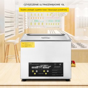 Myjka Ultradźwiękowa Przenośna 240 W 10L 8