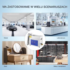 Myjka Ultradźwiękowa Przenośna Sterylizator + Timer 6L 180W 5
