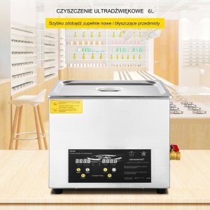 Myjka Ultradźwiękowa Przenośna 180 W 6L 8