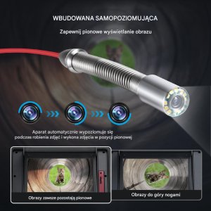 Samopoziomująca profesjonalna kamera inspekcyjna endoskopowa 100 m 3