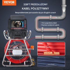 Samopoziomująca profesjonalna kamera inspekcyjna endoskopowa 100 m 7