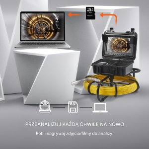 Kamera inspekcyjna endoskop Boroskop do rur i kanałów 91,5 m 5
