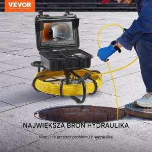 Kamera inspekcyjna endoskop Boroskop do rur i kanałów 91,5 m 7