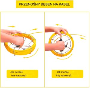 Kamera inspekcyjna do rur warsztatowa Endoskop 20m 12