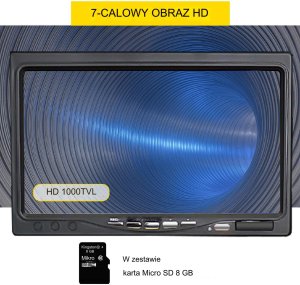 Kamera inspekcyjna do rur warsztatowa Endoskop 20m 9