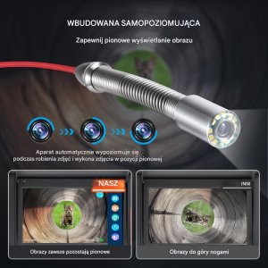 Samopoziomująca kamera inspekcyjna endoskopowa 50 m 2