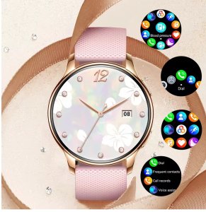 Smartwatch Rubicon Zestaw damski Smartwatch Asturia + bransoletka złota 4
