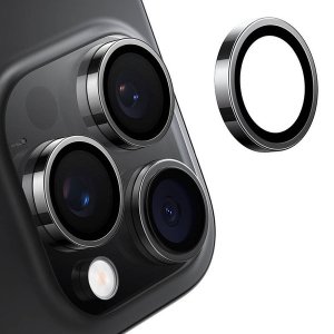 Szkło na aparat Lensguard dla iPhone 16 Pro (Czarne) 2