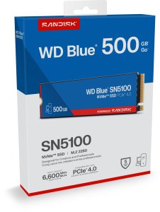 Dysk SSD WD SN5100 500GB M.2 2280 PCI-E x4 Gen4 NVMe (WDS500G5B0E-00CPE0) 5