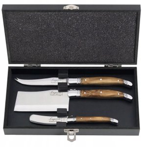 LAGUIOLE Cheese knives Laguiole Olive Wood SET 3 SdV 2