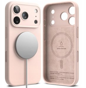 Etui Ringke Silicone Magnetic MagSafe do Apple iPhone 17 Pro Pink Sand 2