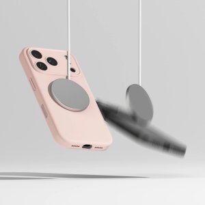 Etui Ringke Silicone Magnetic MagSafe do Apple iPhone 17 Pro Pink Sand 8