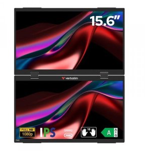 Monitor Verbatim Przenośny podwójny monitor Verbatim Essentials 15,6" FHD czarny 32403 2