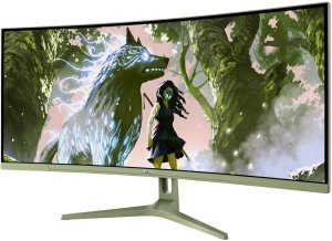 Arozzi Nova 34 Curved monitor komputerowy 86,4 cm (34") 3440 x 1440 px Quad HD LED Zielony 7
