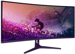 Arozzi Nova 34 Curved monitor komputerowy 86,4 cm (34") 3440 x 1440 px Quad HD LED Fioletowy 2