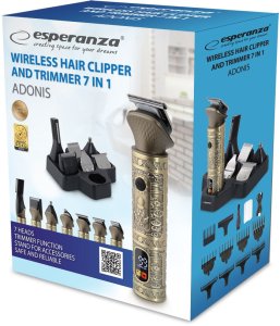 EBC006 Esperanza maszynka do strzyżenia włosów bezprzewodowa 7w1 adonis 6