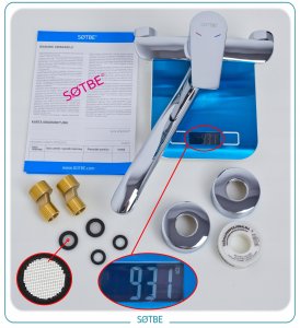 Bateria umywalkowa Sotbe Gaula ścienna chrom (GAU-SKW-20-20223848) 8