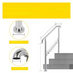 3-Stopniowa Poręcz ze Stali Nierdzewnej 2