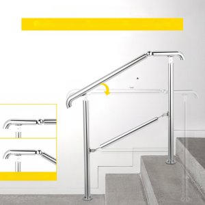 3-Stopniowa Poręcz ze Stali Nierdzewnej 5