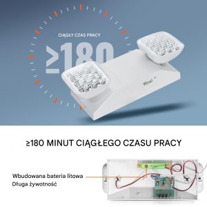 12 Awaryjnych Opraw Oświetleniowych LED z Akumulatorem 3