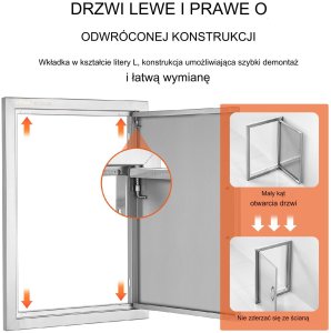 Vevor Drzwi do Grilla ze Stali Nierdzewnej 9