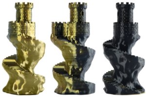 3D plastik PLA dwustronny Magic silk SOLAR ECLIPSE (złoty, czarny) 1kg Spectrum 2