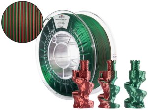 3D plastik PLA dwustronny Magic silk FOREST FLAME (zielony, czerwony) 1kg Spectrum 2