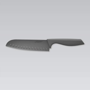 STALOWY NÓŻ SANTOKU 17.5CM Z POWŁOKĄ CERAMICZNĄ NIEPRZYWIERAJĄCĄ POJEDYNCZY MAESTRO MR-1432 3