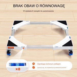 Podstawa pod pralkę suszarkę AGD teleskopowa z kółkami 381-615 mm 2