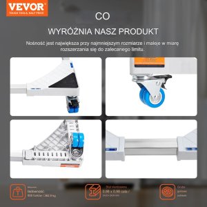 Podstawa pod pralkę suszarkę AGD teleskopowa z kółkami 381-615 mm 7