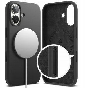 Etui Ringke Silicone Magnetic MagSafe do Apple iPhone 17 Black 3