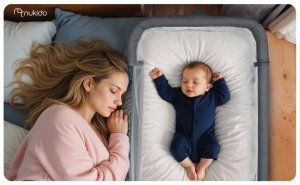 Nukido Łóżeczko dziecięce składane turystyczne dostawka Nukido NK-243 12