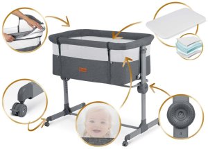 Nukido Łóżeczko dziecięce składane turystyczne dostawka Nukido NK-243 8