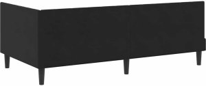 vidaXL Rama łóżka narożnego Z zagłówkiem Czarny 100 x 200 cm Aksamit 8