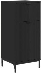 vidaXL Szafka Łazienkowa z szufladą Czarny 39.5 x 36 x 88 cm 2