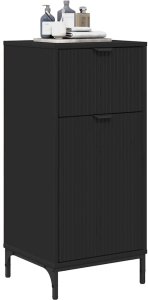 vidaXL Szafka Łazienkowa z szufladą Czarny 39.5 x 36 x 88 cm 3