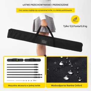 STOJAK STELAŻ REGULOWANY NA BANER Statyw do tła 240 x 240 cm 6