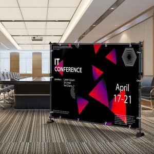 STOJAK STELAŻ REGULOWANY NA BANER Statyw do tła 240 x 240 cm 8