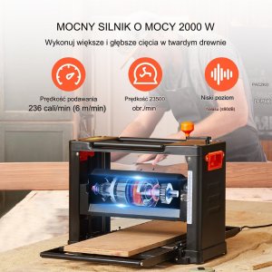 Strug elektryczny heblarka grubościówka hebel strugarka wyrówniarka 6 m/min 10