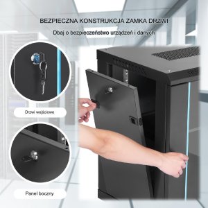 Szafa serwerowa instalacyjna wisząca 60x50x45cm 4