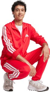Dres męski adidas Sportswear Basic 3-Stripes Tricot czerwony JX8731 S 6
