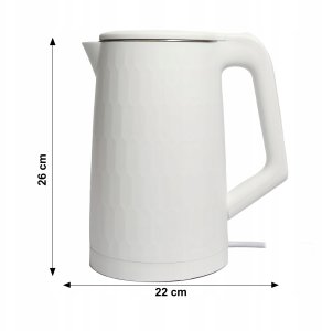 Czajnik elektryczny bezprzewodowy turystyczny 1500 W 1.8 l obrotowy biały 7