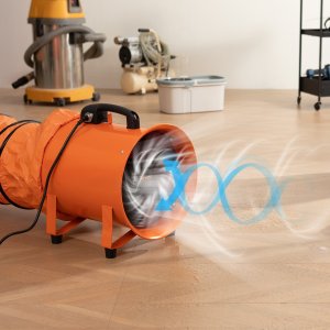 Vevor Wentylator budowlany przemysłowy wyciągowy 30 cm wąż 5 m 8