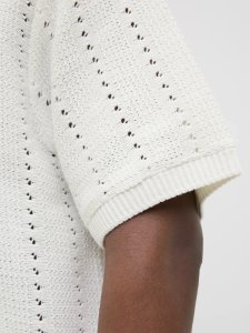 Jack & Jones Jack&Jones koszulka męska JORPAROS KNIT ESTER SS CROCHET POLO 12272562 SEA SALT M 6