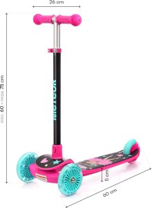 Hulajnoga trójkołowa Meteor Funny różowy Uniwersalny 8