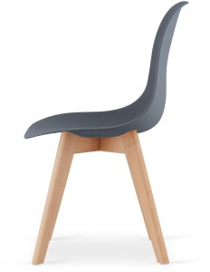 Krzesło skandynawskie grafitowe nowoczesne KITO do kuchni jadalni 4