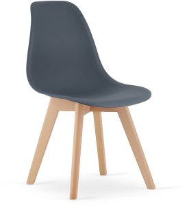 Krzesło skandynawskie grafitowe zestaw 4 szt. KITO do kuchni jadalni 2